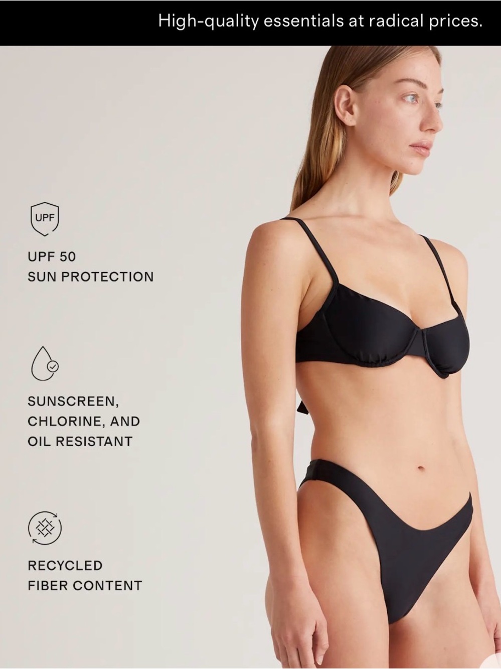 Italian bikini top and bottom
